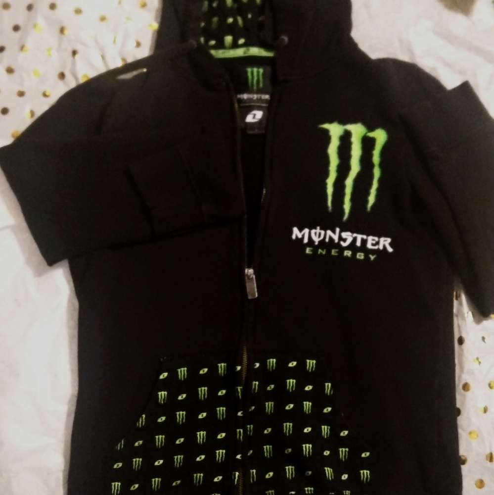 Monster Energy Zip Hoodie-UNIQUE/RARE-